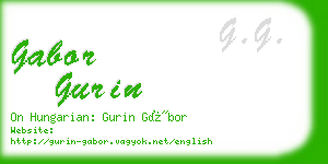 gabor gurin business card